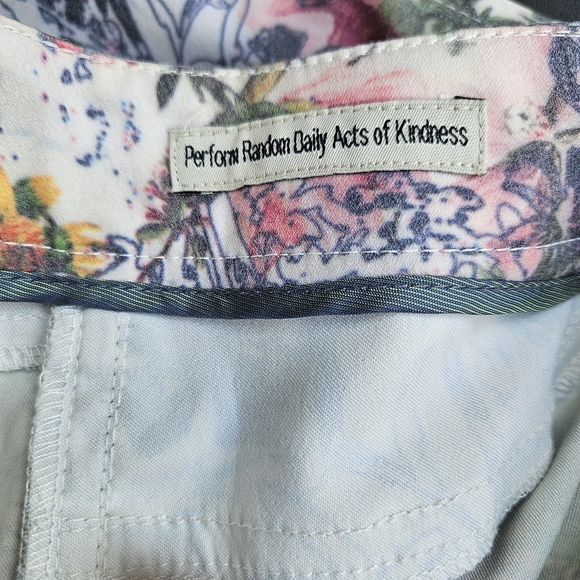 Peace of Cloth Panticular Distressed Floral Pants Size 0 Made in USA - Picture 7 of 9